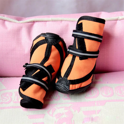 Waterproof dog shoes, four-season boots with reflectors, all sizes