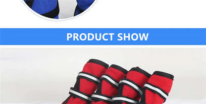 Waterproof dog shoes, four-season boots with reflectors, all sizes