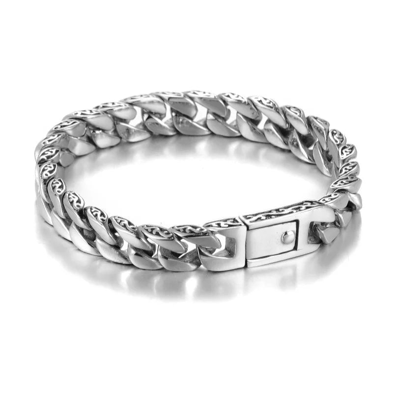 Miami Cuban Chain bracelet for men, high quality silver plating