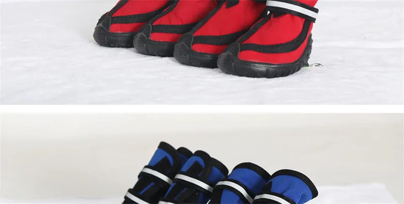 Waterproof dog shoes, four-season boots with reflectors, all sizes
