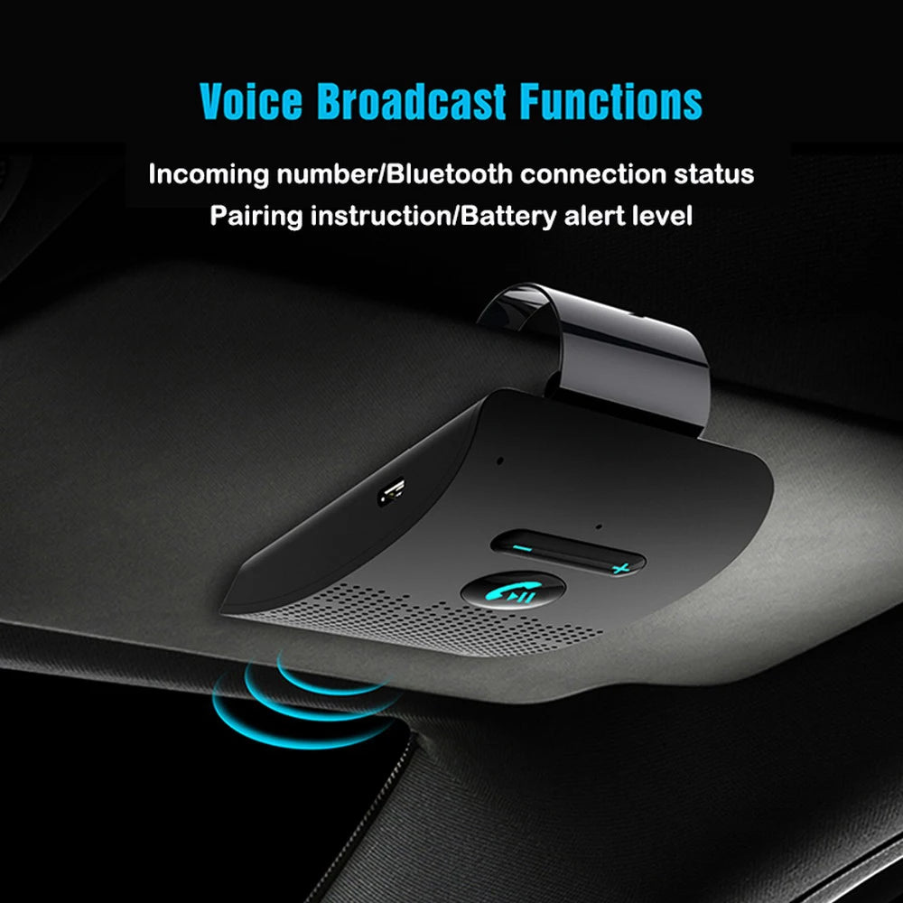 Handsfree autokaiutin, bluetooth 5,3, auton aurinkosuojaan