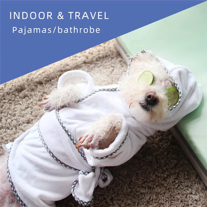 Dog bathrobe, highly absorbent and quick-drying, for small and large dogs