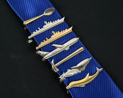 Men's classic tie clip, various motifs
