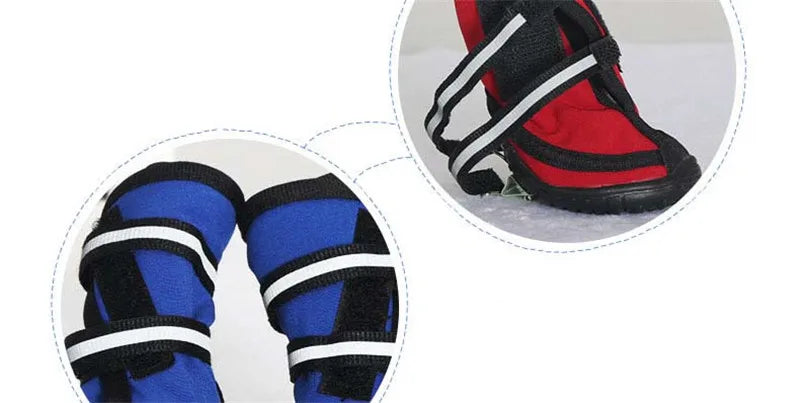 Waterproof dog shoes, four-season boots with reflectors, all sizes