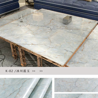 Matt Jade Green marble pattern self-adhesive wallpaper, available in many different variations