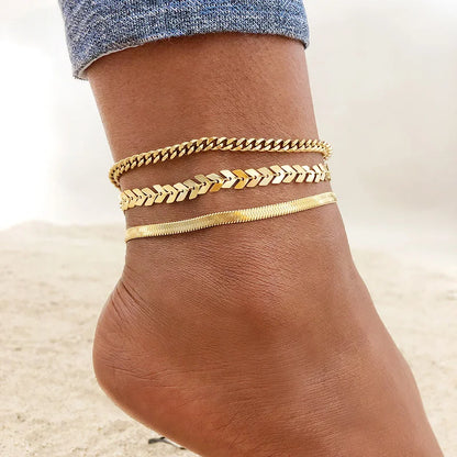 VNOX gold anklet for women, available in different variations