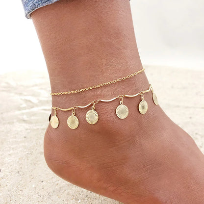VNOX gold anklet for women, available in different variations