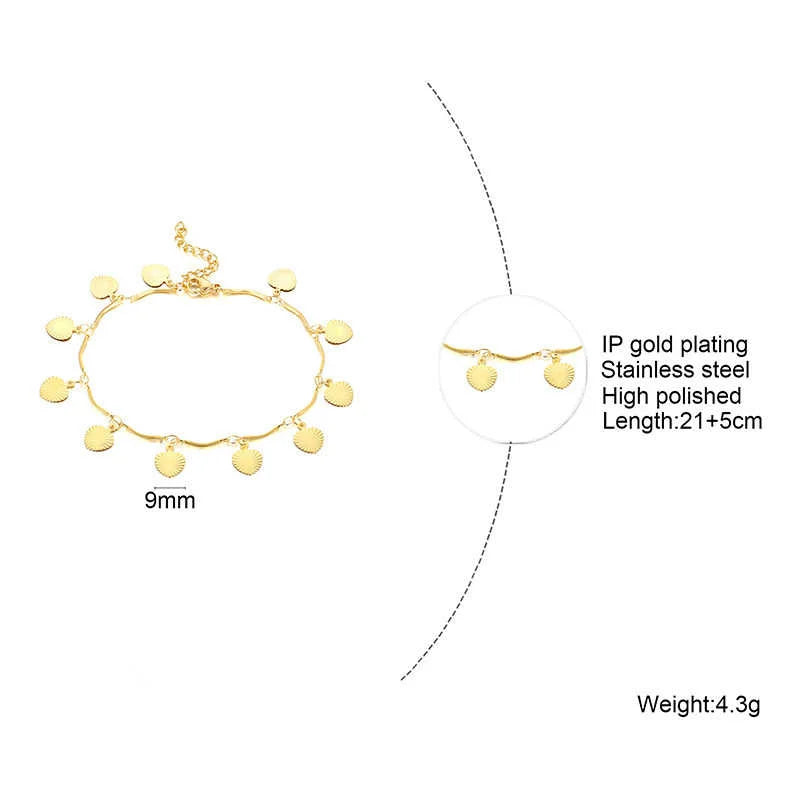 VNOX gold anklet for women, available in different variations