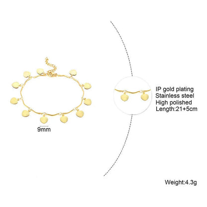 VNOX gold anklet for women, available in different variations