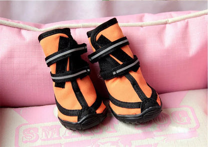Waterproof dog shoes, four-season boots with reflectors, all sizes