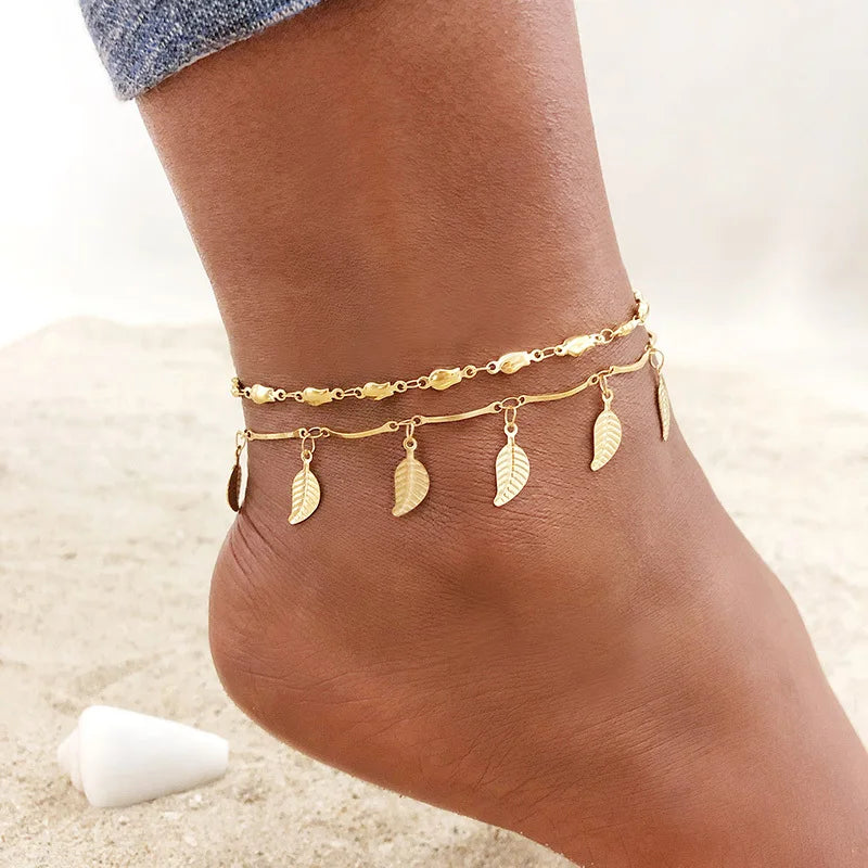 VNOX gold anklet for women, available in different variations