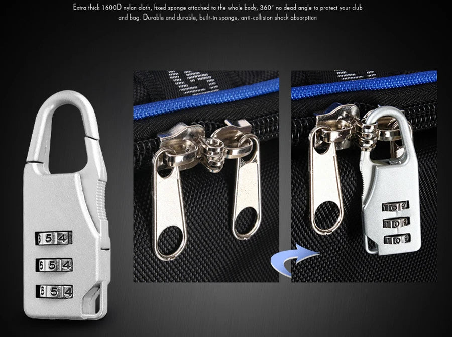 PGM HKB009 golf flight bag with pull cart