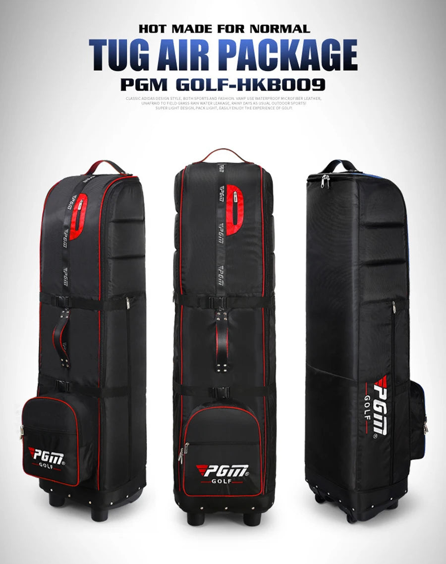 PGM HKB009 golf flight bag with pull cart