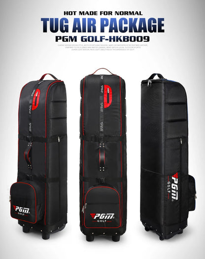 PGM HKB009 golf flight bag with pull cart