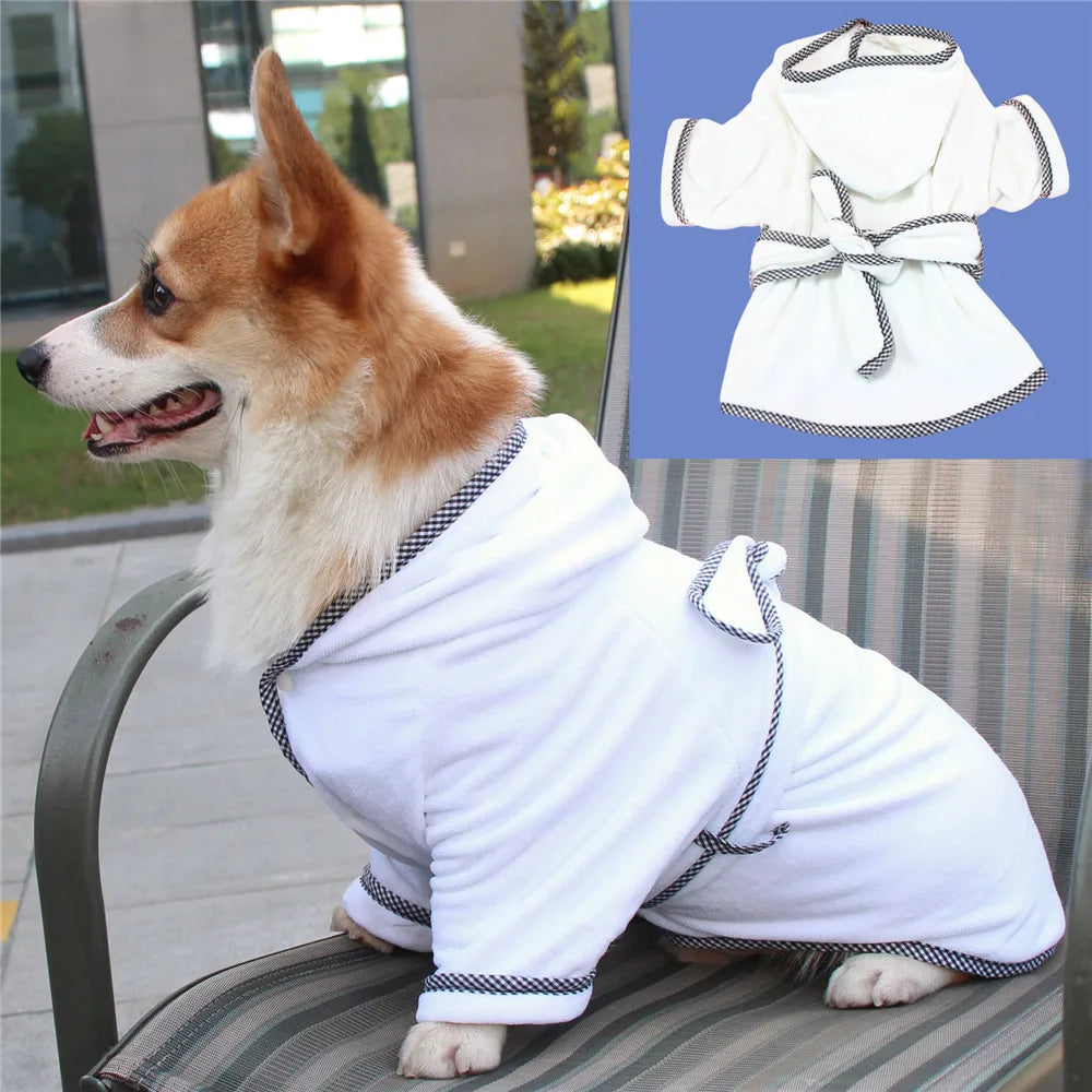 Dog bathrobe, highly absorbent and quick-drying, for small and large dogs