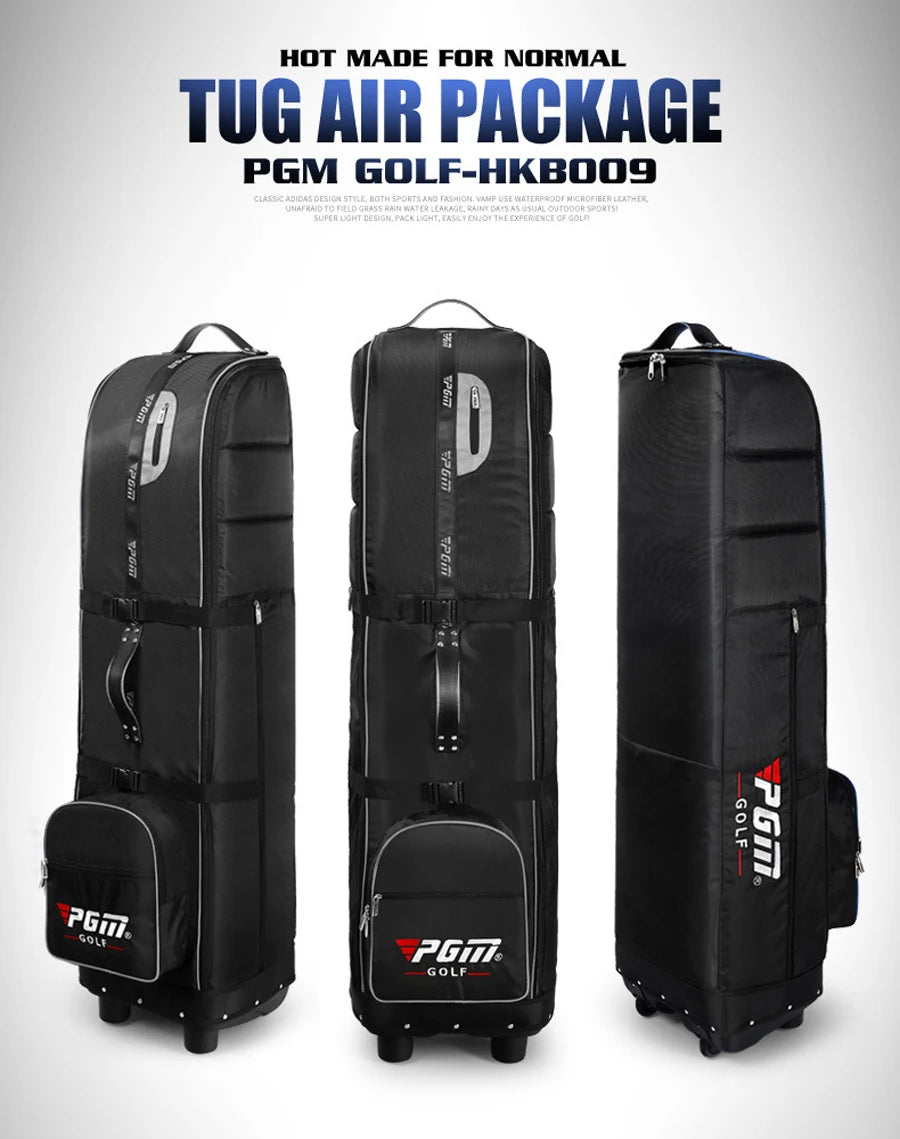 PGM HKB009 golf flight bag with pull cart