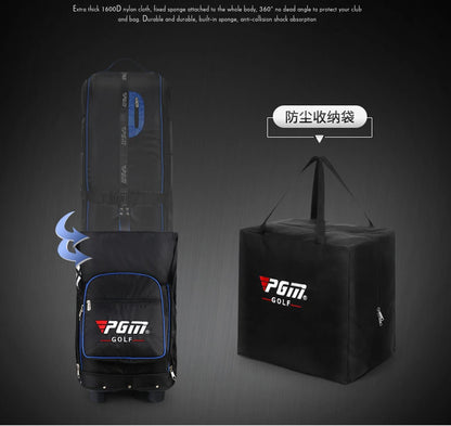 PGM HKB009 golf flight bag with pull cart