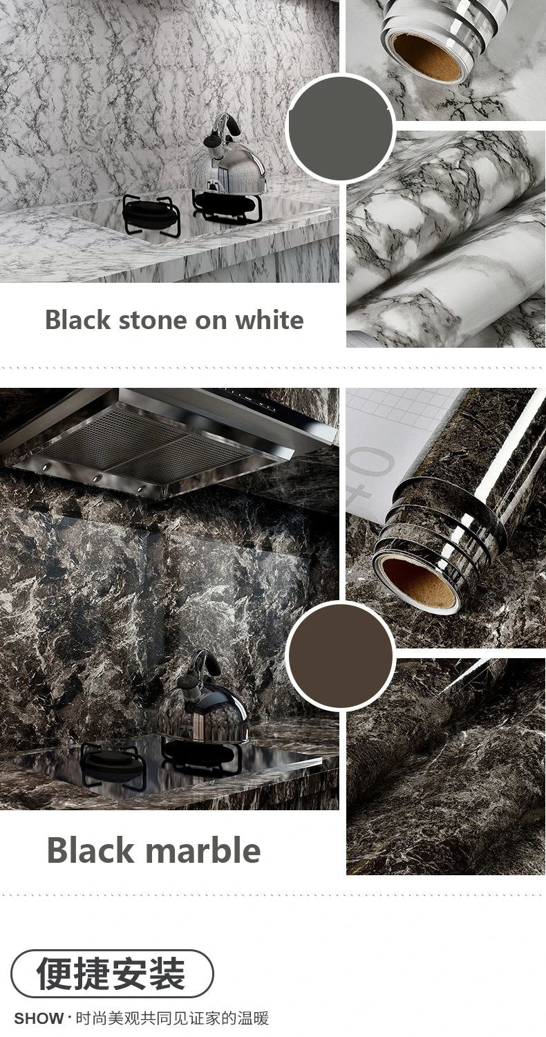 Matt Jade Green marble pattern self-adhesive wallpaper, available in many different variations