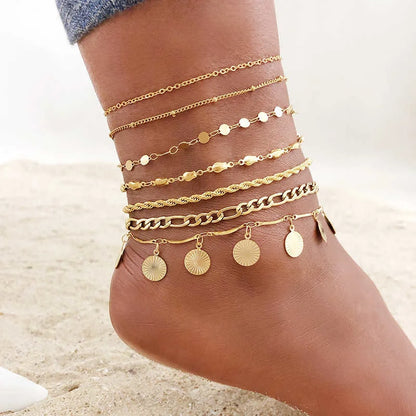 VNOX gold anklet for women, available in different variations