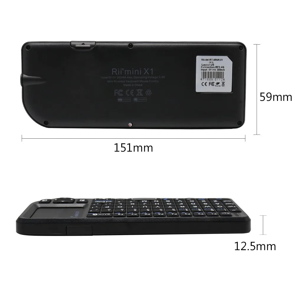 Rii X1 Wireless Mini Keyboard with Touchpad