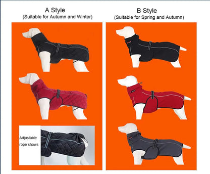 Dog winter coat for large dogs, all sizes