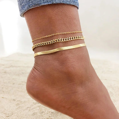 VNOX gold anklet for women, available in different variations