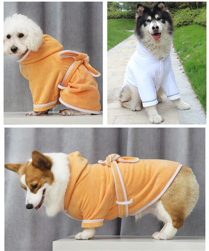 Dog bathrobe, highly absorbent and quick-drying, for small and large dogs