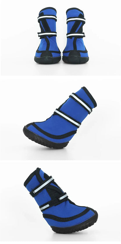Waterproof dog shoes, four-season boots with reflectors, all sizes