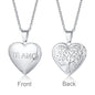 VNOX Heart Locket Necklace with Picture and Name for Women