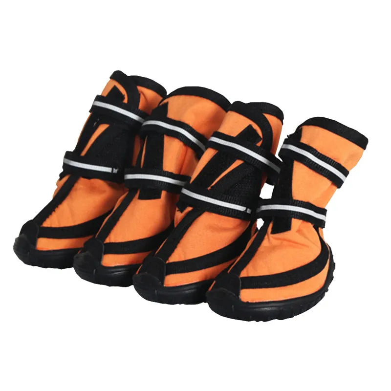 Waterproof dog shoes, four-season boots with reflectors, all sizes