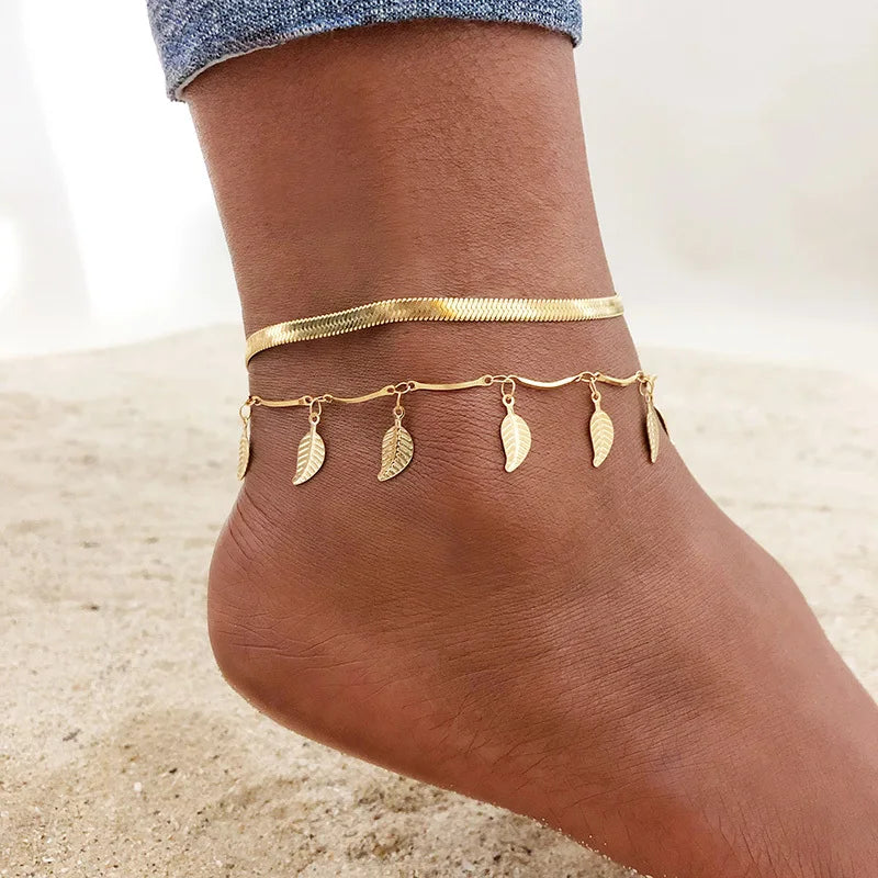 VNOX gold anklet for women, available in different variations