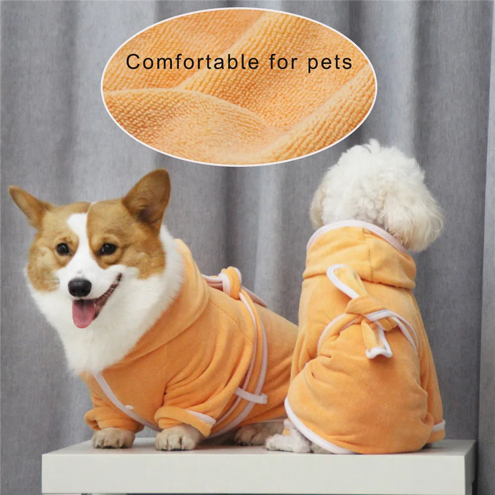 Dog bathrobe, highly absorbent and quick-drying, for small and large dogs