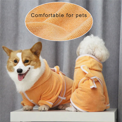 Dog bathrobe, highly absorbent and quick-drying, for small and large dogs