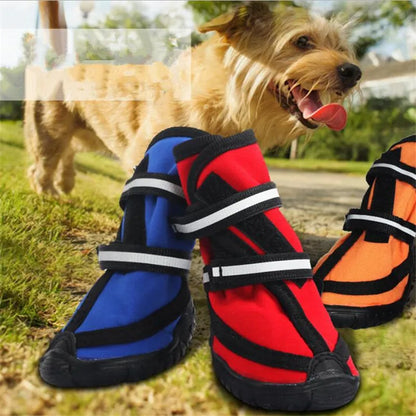 Waterproof dog shoes, four-season boots with reflectors, all sizes