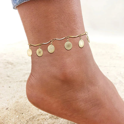VNOX gold anklet for women, available in different variations