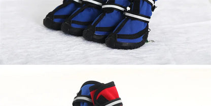 Waterproof dog shoes, four-season boots with reflectors, all sizes