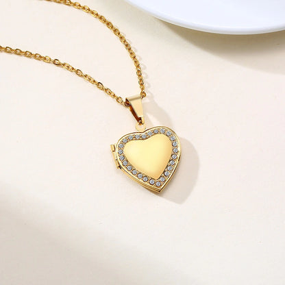 VNOX Heart Locket Necklace with Picture and Name for Women