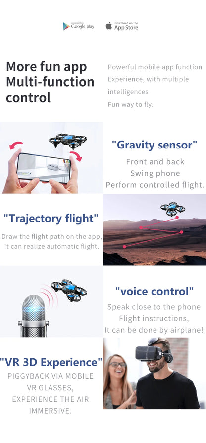 V8 Mini-drone 4K HD-kameralla - Taitettava WiFi FPV Quadcopter