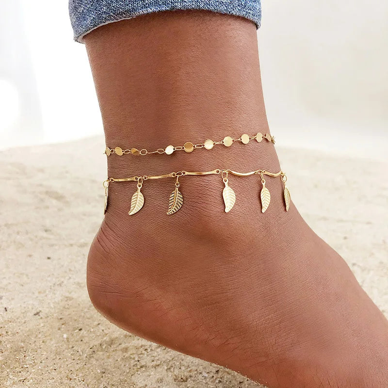 VNOX gold anklet for women, available in different variations