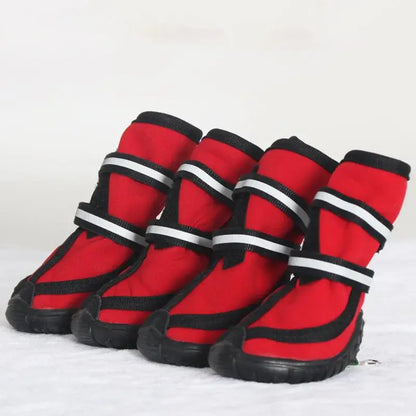 Waterproof dog shoes, four-season boots with reflectors, all sizes