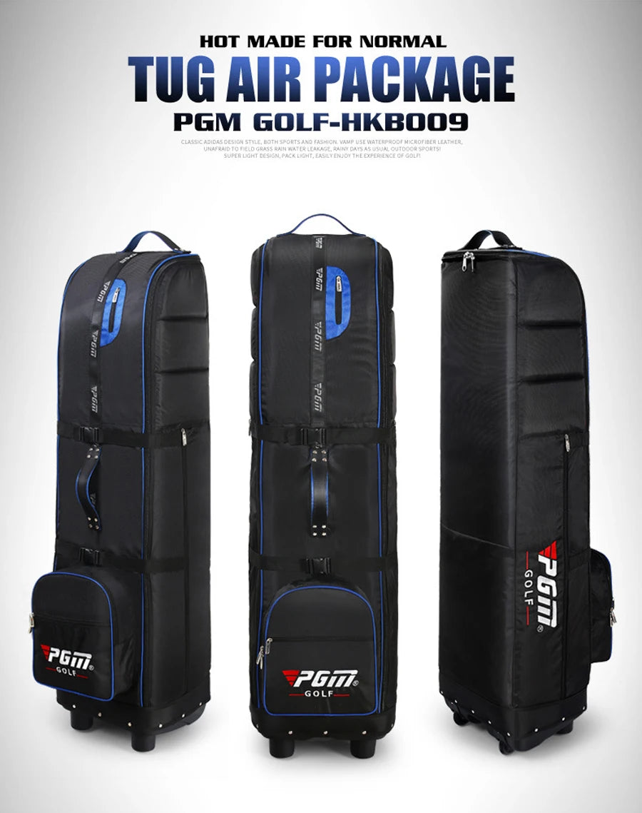 PGM HKB009 golf flight bag with pull cart