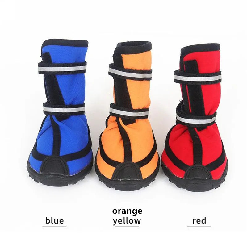 Waterproof dog shoes, four-season boots with reflectors, all sizes