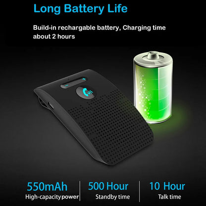 Handsfree autokaiutin, bluetooth 5,3, auton aurinkosuojaan