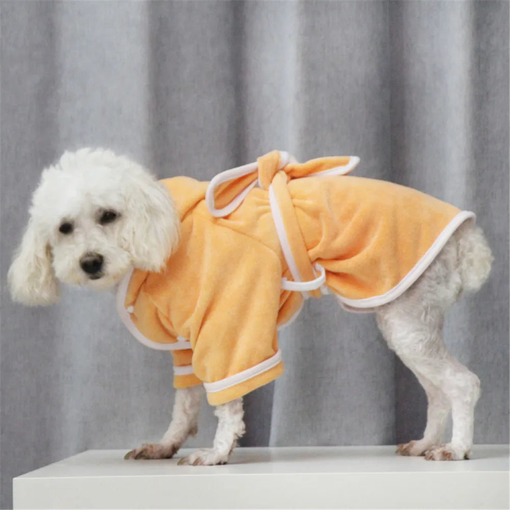 Dog bathrobe, highly absorbent and quick-drying, for small and large dogs