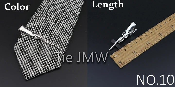 Men's tie clip, gun theme