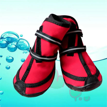 Waterproof dog shoes, four-season boots with reflectors, all sizes