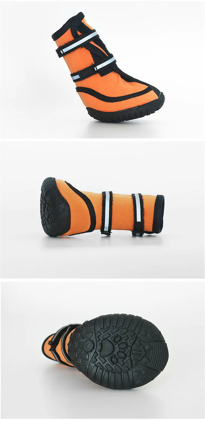 Waterproof dog shoes, four-season boots with reflectors, all sizes