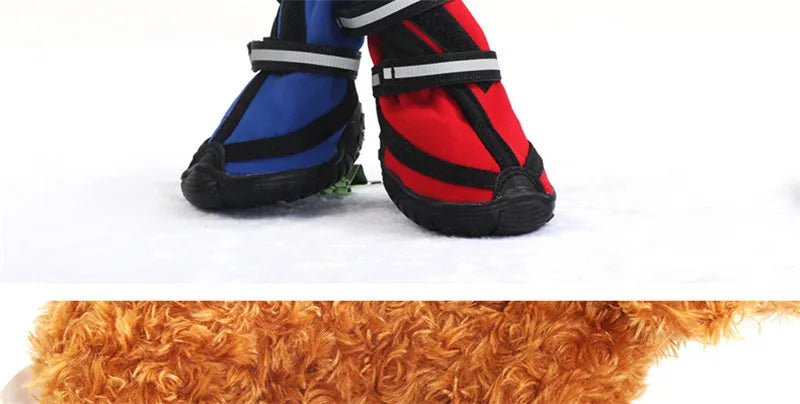 Waterproof dog shoes, four-season boots with reflectors, all sizes