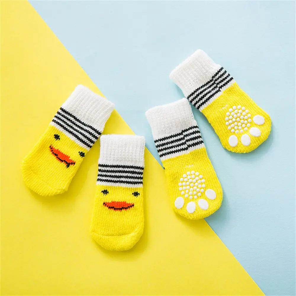 Breathable dog socks 4pcs, non-slip soles