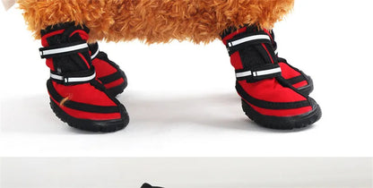 Waterproof dog shoes, four-season boots with reflectors, all sizes